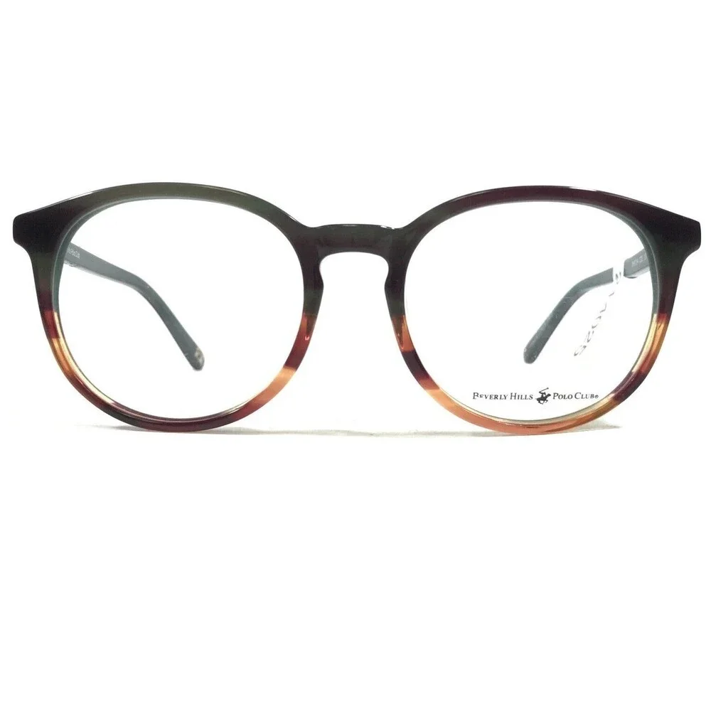 Beverly Hills Polo Club BHPC 94 COL 10 Eyeglasses Glasses Brown Green 50-18-140